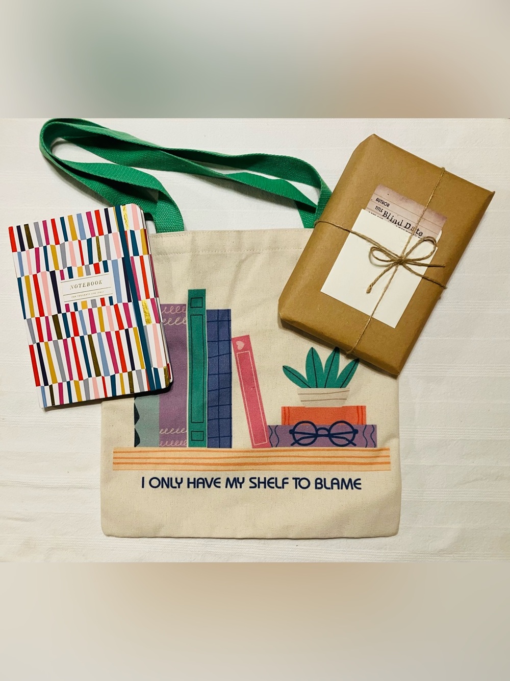 Blind Date with a Book Bundle - Book + Canvas Tote Bag + Journal